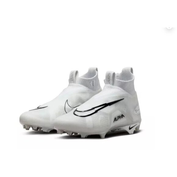 NIKE ALPHA MENACE ELITE 3 FLYKNIT FOOTBALL WHITE MEN'S SIZE 8, 8.5, 11, 12 &12.5